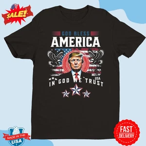 Donald Trump God Bless America In God We Trust 2024 Shirt - Picture 1 of 4