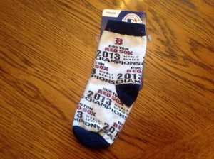New For Bare Feet Sportswear Toddler's Boston Red Sox MLB 2013 Champions Socks - Picture 1 of 2