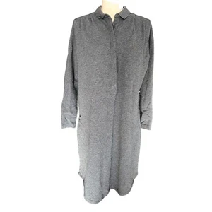 Lacoste womens polo shirt dress Y2K charcoal sz M (40) - Picture 1 of 11