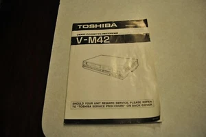 Original Toshiba V- M42 Video Cassette Recorder Owners Manual - Picture 1 of 2