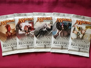 MTG Magic The Gathering AVACYN RESTORED New Sealed Booster ALL 5 PACK ART  - Picture 1 of 1