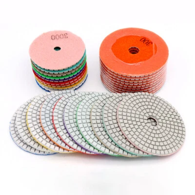 80mm 3" 100mm 4" Diamond Polishing Pads Wet Dry For Concrete Granite Marble Tile - Image 1 of 4