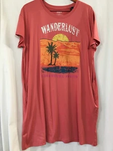 New Joyspun Women Adventure Awaits Nightshirt Nightgown Size L-XL, 2X-3X - Picture 1 of 4