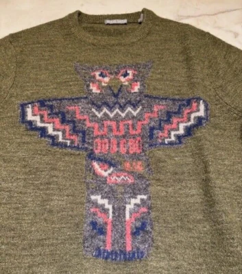 Suéter Michael Bastian Oliver Verde con Costuras de Búho Elevado - Mediano Foto 1 de 3