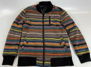 RARE BLVCK SCVLE Mens Multicolor Knit Full Zip Streetwear Designer Jacket Size M - Picture 1 of 12