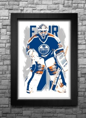 GRANT FUHR art print/poster EDMONTON OILERS FREE S&H! JERSEY B2G2 - Image 1 of 4