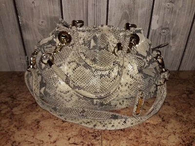 Hermoso bolso de hombro Hobo de cuero con piel de serpiente talla grande Cynthia Rowley Foto 1 de 4