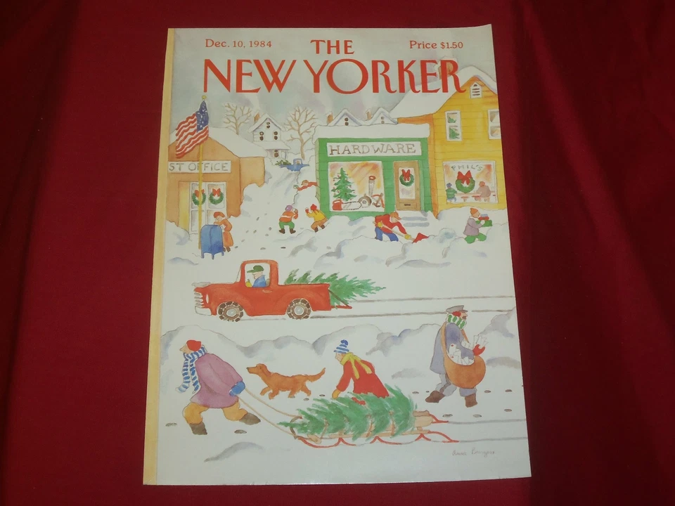 1984 DECEMBER 10 NEW YORKER MAGAZINE FRONT COVER ONLY - GREAT ART FOR FRAMING - Imagem 1 de 1