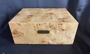 Vintage Cuervo Y Sobrinos Burl Wood Jewelry Box Tabaco Cigar Box Collectible Lig - Picture 1 of 12
