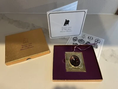 Casa Blanca Histórico Presidente Lincoln Chapado en Oro Adorno de Navidad 1999 Foto 1 de 4