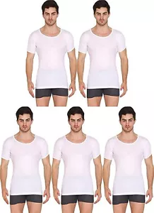 VIP Supreme Men's Half Sleeve Cotton Vest (Pack of 5) Regular Fit All Day comfor - Picture 1 of 7