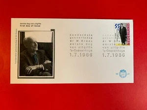 NETHERLANDS 1986 FDC 237 WILLEM DREES STATESMAN - Picture 1 of 1