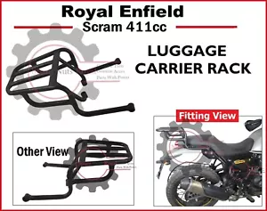 Black "Luggage Carrier Rack" Fit For Royal Enfield Scram 411 - Foto 1 di 10