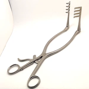 Retractor tiroideo Codman 50-1165 Beckman 12"" puntas afiladas 4x4 alemán acero inoxidableCE - Imagen 1 de 1
