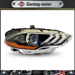 Headlight For 2018-2020 Ford Mustang Headlamps Passenger Side RH Housing Clear - Picture 1 of 12