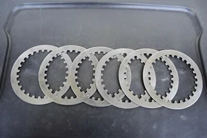 YAMAHA XS360 XS400 XJ600 XT350 RT1 FZ1 YZFR6 XS750 STEEL CLUTCH PLATE SET OF 6 - Picture 1 of 7
