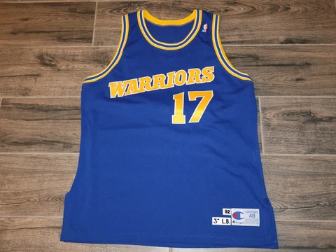 Chris Mullin Golden State Warriors Game NBA Jersey Champion Player Issue 48 Auto Cover