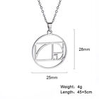 Golden Ratio Necklace Fibonacci Aesthetic Geometric Stainless Steel Jewelry Gift