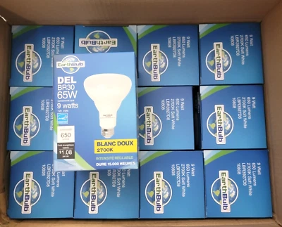 EARTH BLUB LED BR30 65W 9 WATTS DIMMABLE SOFT WHITE (Case of 12 Blubs) - Image 1 of 4