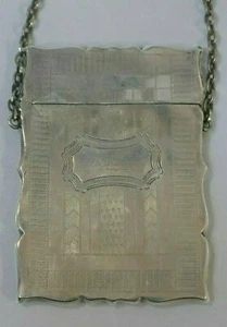 Vintage American Coin Silver Chatelaine Calling Card Case - Picture 1 of 12