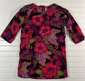 Gap Kids Kensington Floral Corduroy Dress Floral Girls Size Large 10 Pink Purple - Picture 1 of 11