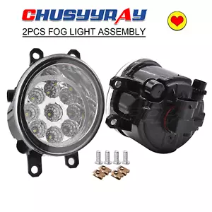 Pair Front Bumper Fog Light Driving Lamp Assembly for 2007 - 2014 Toyota Yaris - Picture 1 of 18