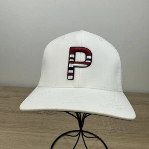 Puma Trucker P 110 Snapback Cap weiß rot blau Glocke verstellbar Mesh Rücken - Bild 1 von 5