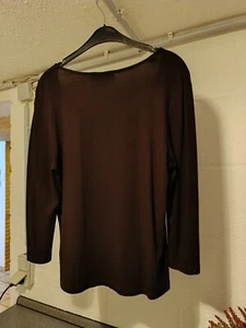 Damen Shirt von S.Oliver Siza 4 Gr. 38/40 braun mit 3D-Straß - Bild 1 von 3