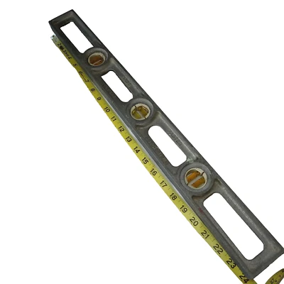 VTG WARDS Master 24" M 3870 alm level carpenter tool 3 db bubble vial window USA - Image 1 of 4