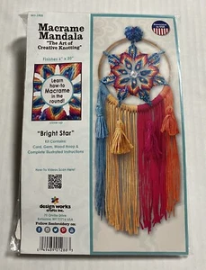 Macrame Mandala Traumfänger Kit heller Stern 997-1905 6X20 Wandkunst Handwerk Neu in Verpackung - Bild 1 von 3