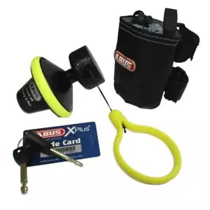 Bloqueo de disco amarillo enrollable Abus Granit Victory X-Plus 68 para moto - Imagen 1 de 3