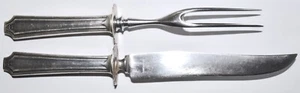 Antiker Wittling/Gorham King Albert Sterlingsilber 2-teiliges Schnitzset kostenloser Versand - Bild 1 von 3