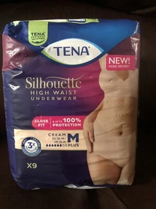 Tena Silhouette High Waist Underwear Cream Medium 9 Pack π Close Fit - Picture 1 of 4