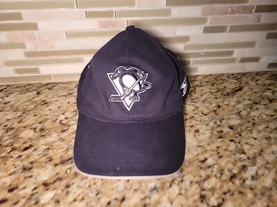 Gorra Pittsburgh Penguins Negra Hockey Reebok NHL Correa Ajustable  Foto 1 de 4
