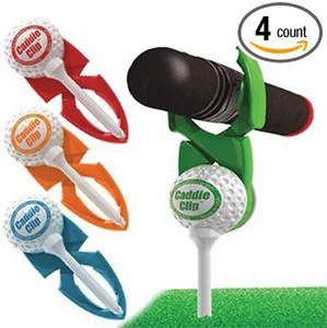 Lote de 4 clips para caddie de golf para cigarros putter cigar Keep Em' dry @ Tee box verde - Imagen 1 de 6