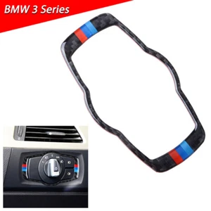 Carbon Fiber Headlight Switch Frame Trim For BMW 3 Series E90 E92 2005-2012 - Bild 1 von 7