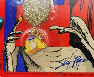 Vintage ET E.T. in Perücke HALSKETTE ANHÄNGER Star Power 1982 auf Karte - Bild 1 von 4