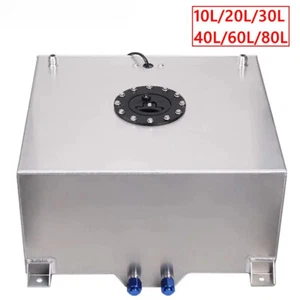 Universal Aluminum Fuel Surge Cell Tank With Cap and Sensor Foam Inside Silver - Picture 1 of 24