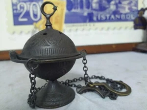 Handmade Brass Censer, incense burner Church, Antique STYLE home office decor - Picture 1 of 6