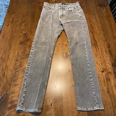 Quiksilver Pants Mens 29 (39x30)* Straight Tapered Fit Gray Jeans Corduroy - Image 1 of 4