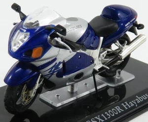 MODELLINO MOTO STATICO ATLAS SUZUKI GSX1300R HAYABUSA BLU MODELLISMO SCALA 1/24 - Foto 1 di 3