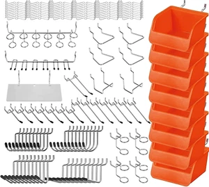150-Piece Pegboard Hooks Set, Pegboard Accessories Peg Board Assortment with Peg - Picture 1 of 12