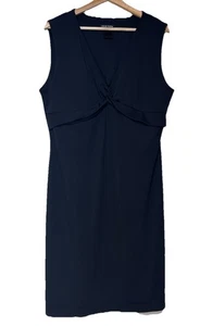 New York & Company schwarzes ärmelloses Etuikleid V-Ausschnitt vorne gedreht Gr. XL - Bild 1 von 11