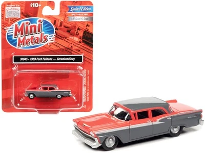 1959 Ford Fairlane HO Scale Model Car Geranium Pink & Gunsmoke Gray by Classi... - Image 1 of 2