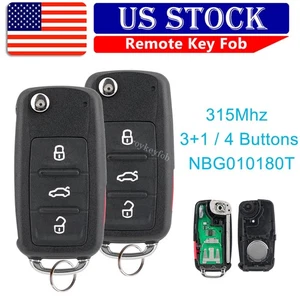 2 For 2011 2012 2013 2014 2015 2016 VW Jetta Passat Beetle Remote Key Fob 315Mhz - Picture 1 of 8