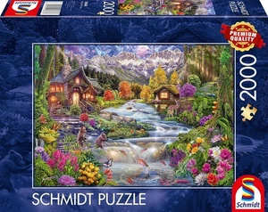 NEW Schmidt  Jigsaw Puzzle 2000 Pieces 14+ Ages River in the Mountains - Picture 1 of 2