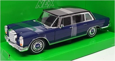 Mercedes Benz 600 1963 Welly NEX escala 1/24 24121 W - azul/negro Foto 1 de 4