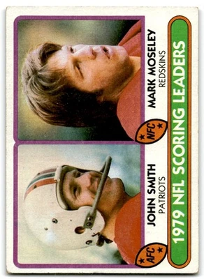 1980 Topps 1979 Scoring Leaders - John Smith/Mark Moseley New England - Image 1 of 2