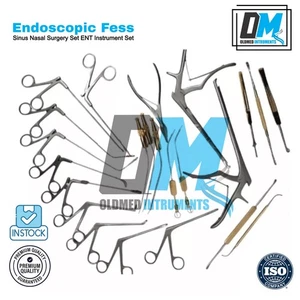 Conjunto de instrumentos otorrinolaringológicos de cirugía nasal seno Fess endoscópica calidad alemana por OM - Imagen 1 de 4
