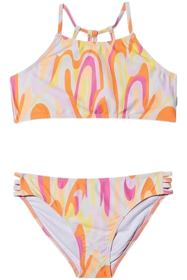 Bikini naranja Seafolly solsticio de verano con tiras para niños y niñas Foto 1 de 1